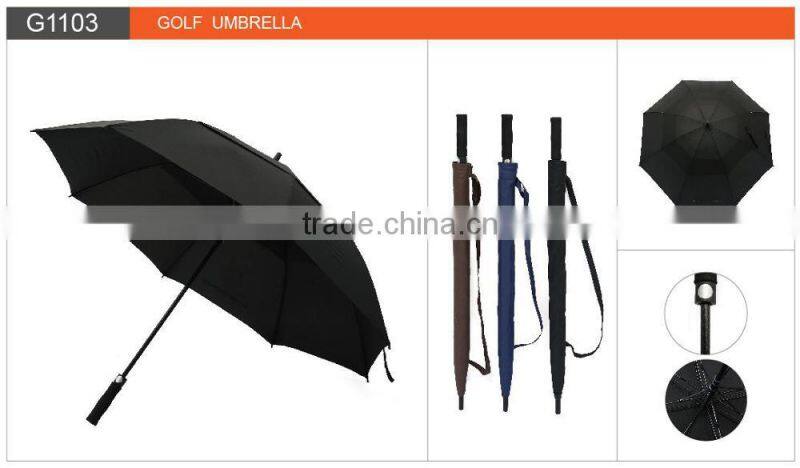 Double Layer Windproof Custom Logo Print Outdoor Promotional Glolf Umbrella