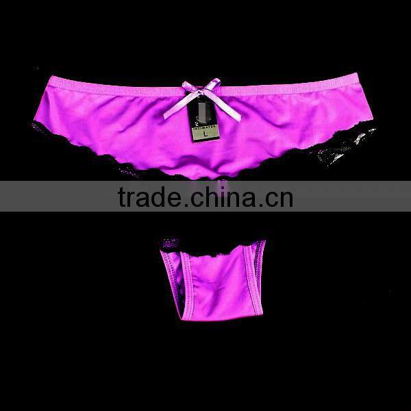 Stock Ladies Nylon And Cotton Brief Panties With Many Styles