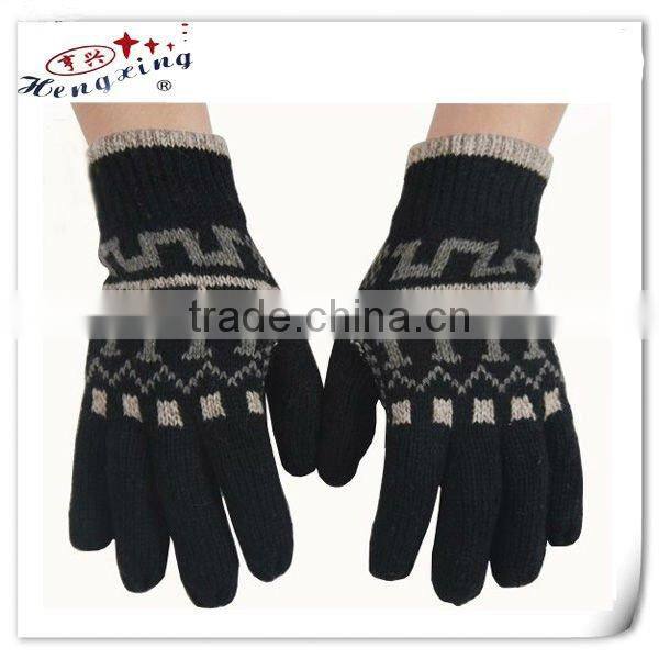 Jacquard wholesale winter knitted gloves
