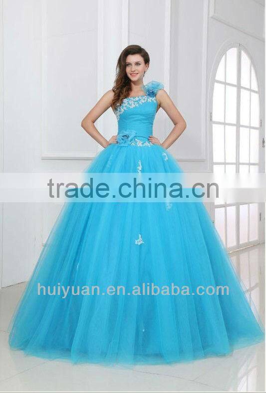 newest blue one strap dresses for juniors