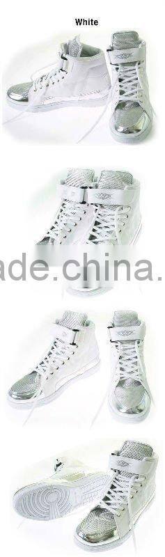ht31 white silver hi-top athletic seankers k-pop style