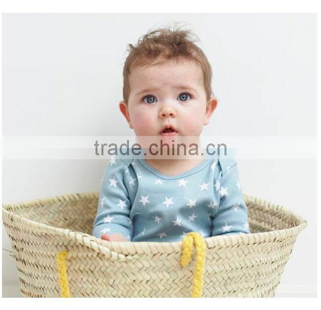 2014 latest two-tone cute baby boys cotton jumpsuit long sleeves bodysuit
