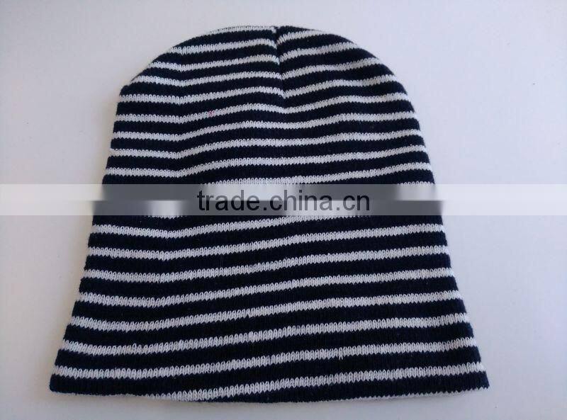 Fashion stripe beanie hat