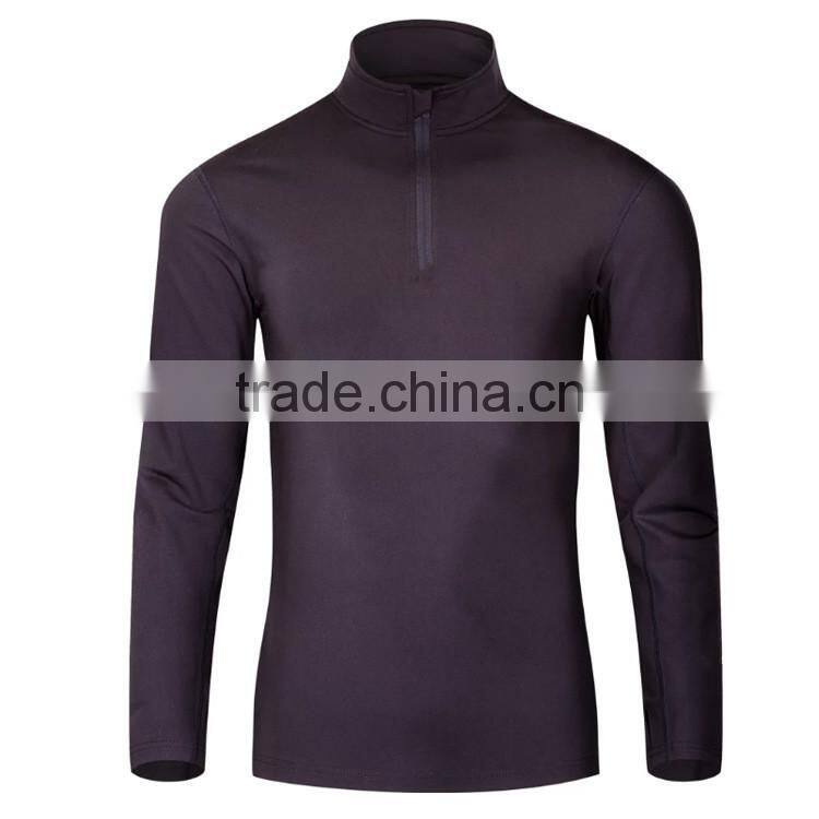 Latest Design Men Sports Jersey Bodybuilding Half Zip Shirt