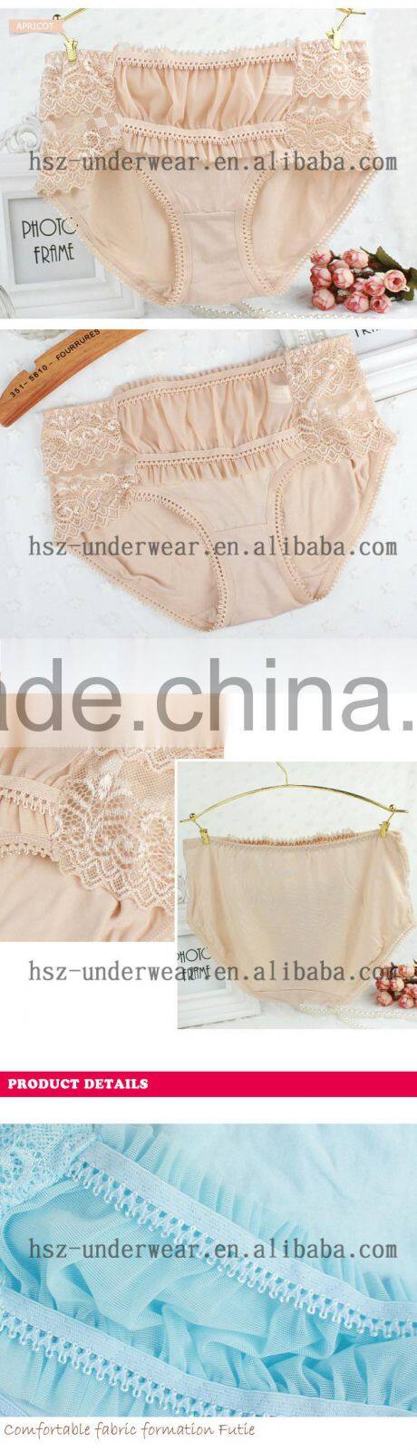 Cute girl's panties regenerated fiber spandex underwear light blue lace sexy ladies panty little girls underwear models