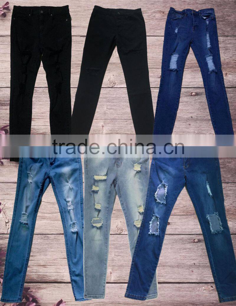 Fashion style jeans pent men skinny distressed jeans custom your brand