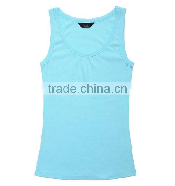 Men 100% Cotton Plain Single Undershirt Sleeveless Shirt Vest Tank Top