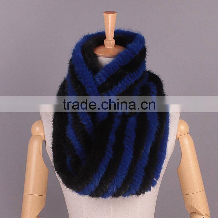 New design fashion neckwear Fur Knit Scarf neck scarf women