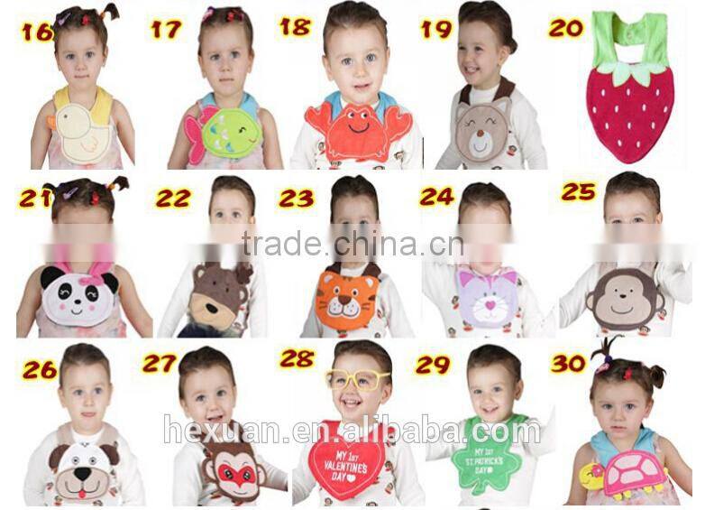 61 designs,cotton baby bibs, you can choose