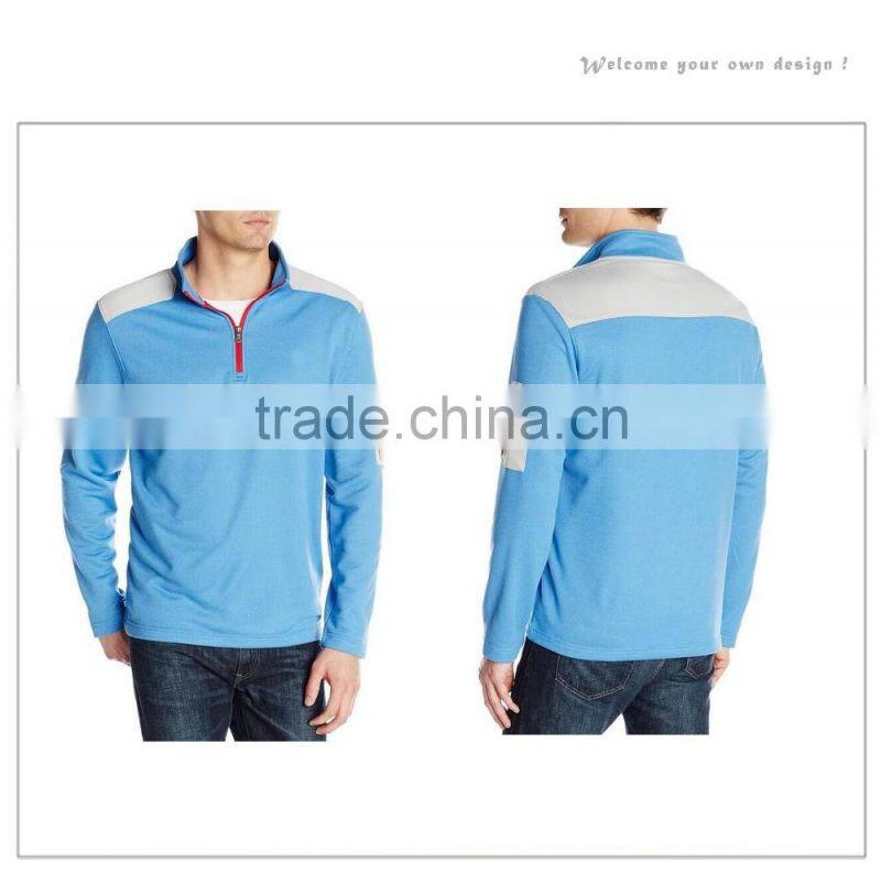 Polyester Dri Fit Men Blank Custom zipper thumb hole Jersey