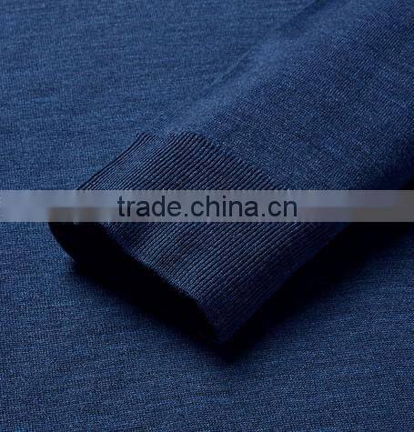 Customed Manufacturing Zipper-Up Navy Blue Sweater Men Pullover Sweater