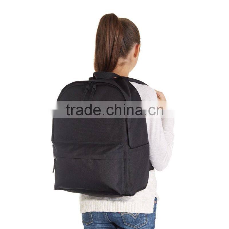 Classic black school backpack for kids picnic out door bag