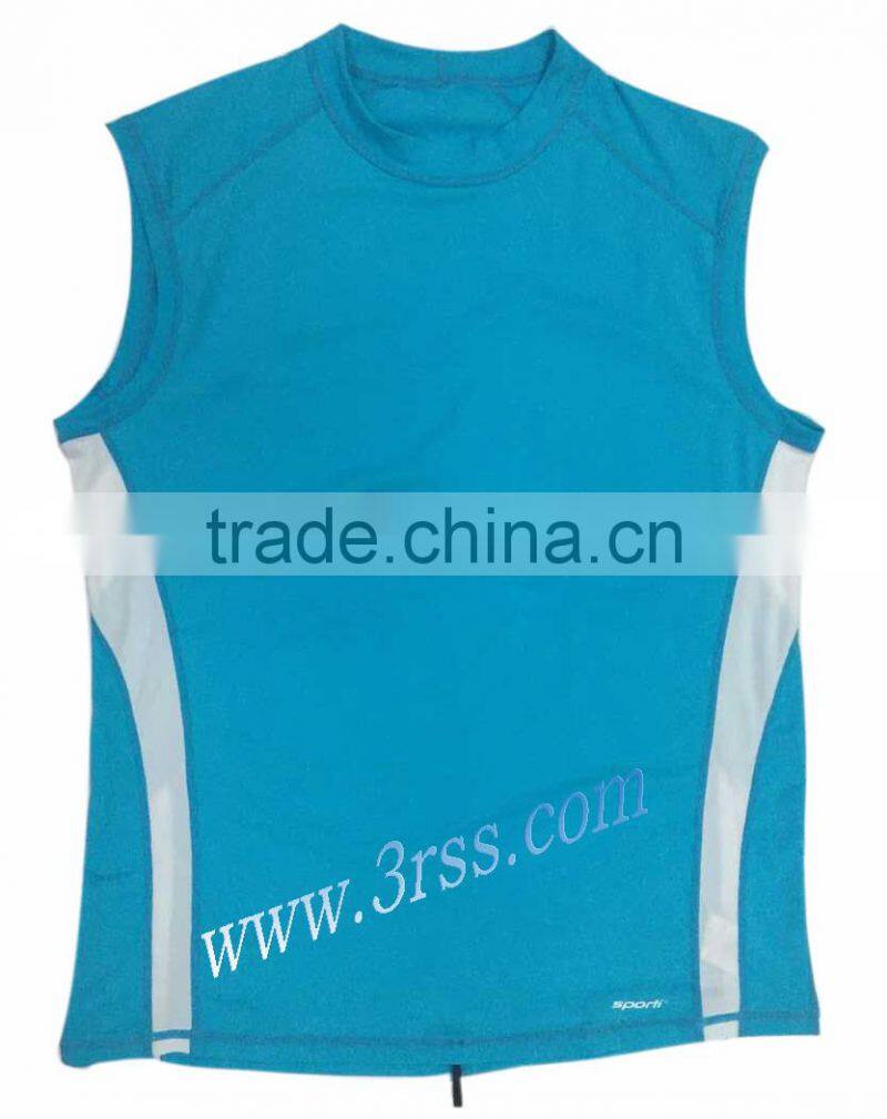 menUV Sun Protection sleeveless Rash Guard UPF 50+