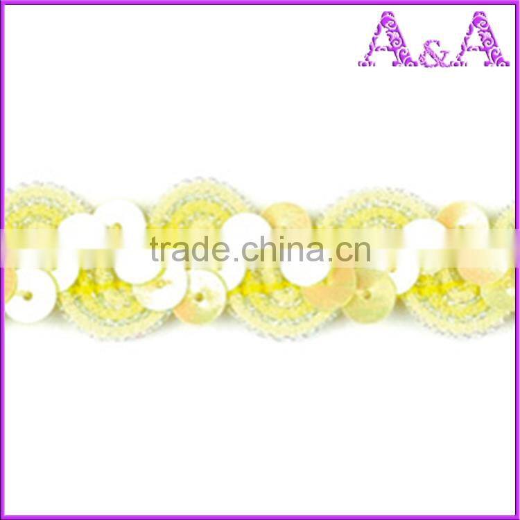 Pink and green wedding dress decorative trim materials fabric chemical embroidery with beads cord guipure bobbin lace