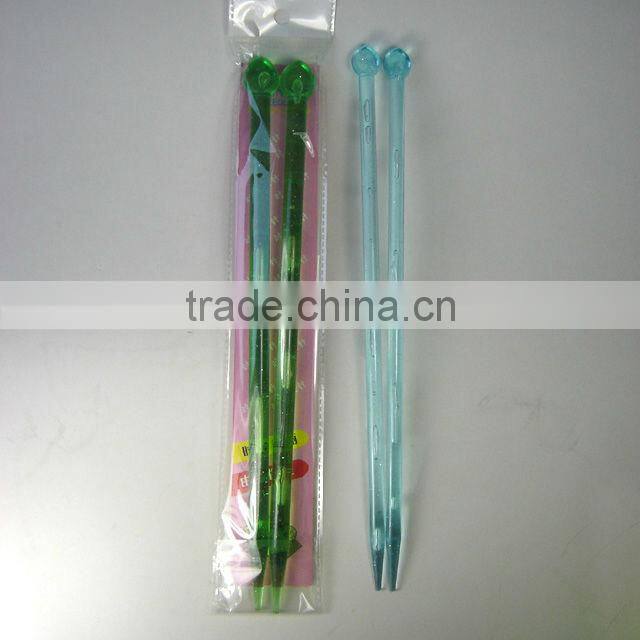 Colorful Acrylic Single Pointed knitting needles