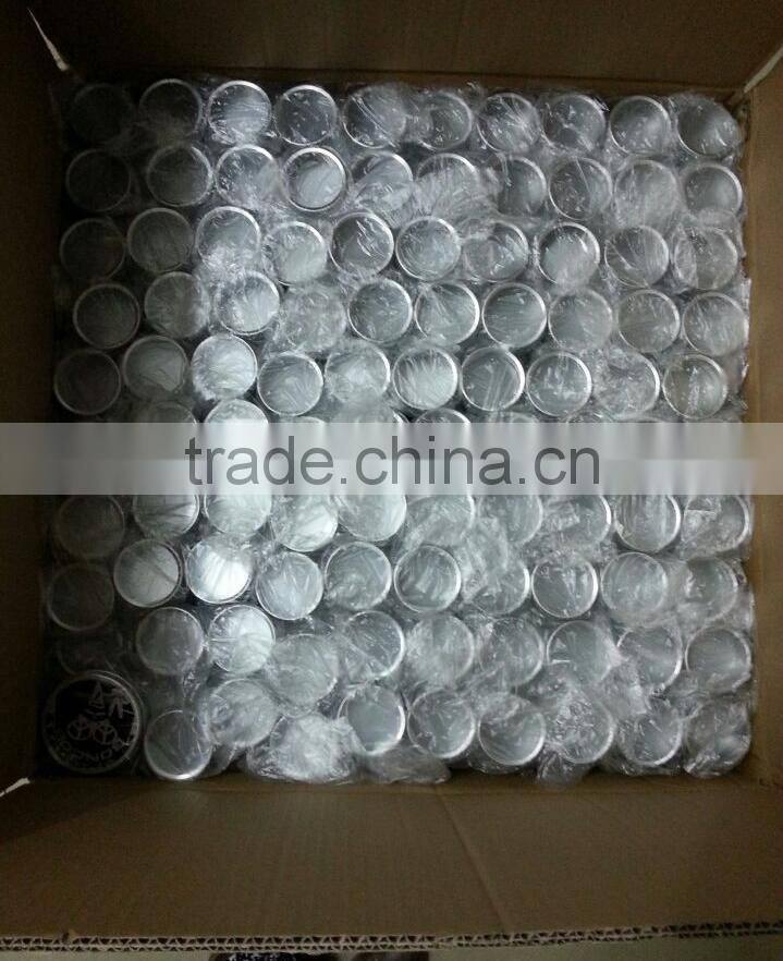 aluminium round can tin with transparent window