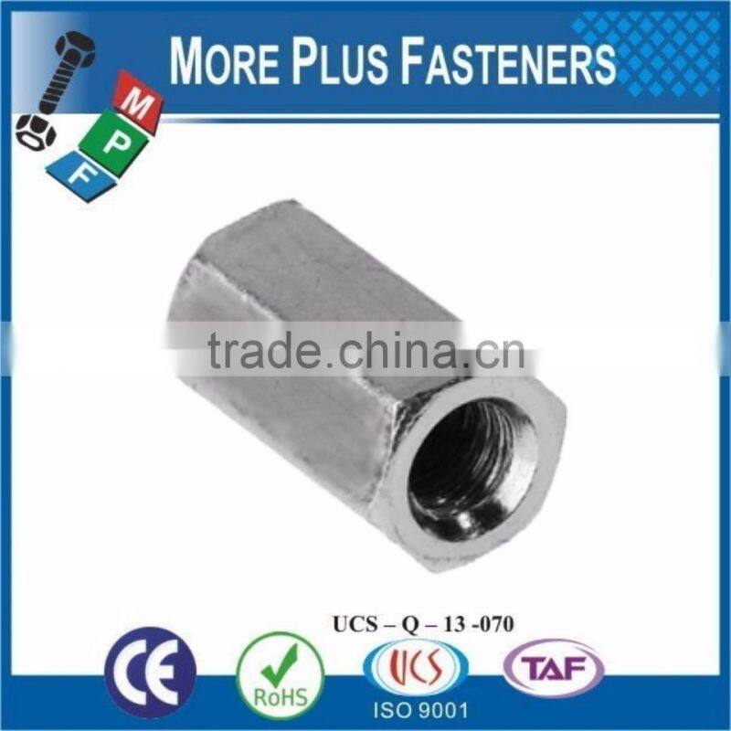 Made in Taiwan DIN 6334 Extension Nut Metric Hexagonal Connecting Nut