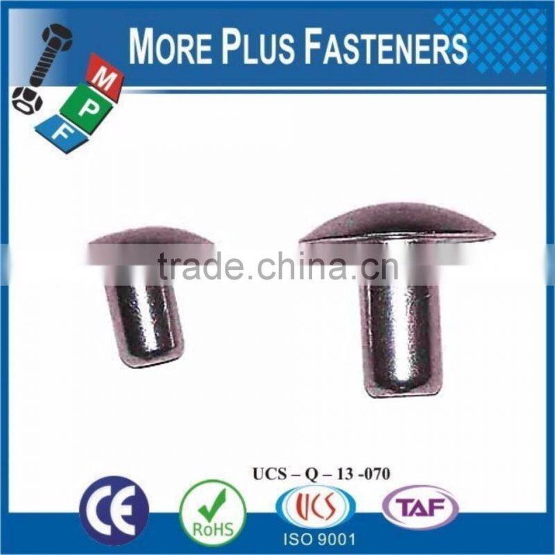Made in Taiwan Aluminum Copper Solid Steel Plain Round Head Rivet