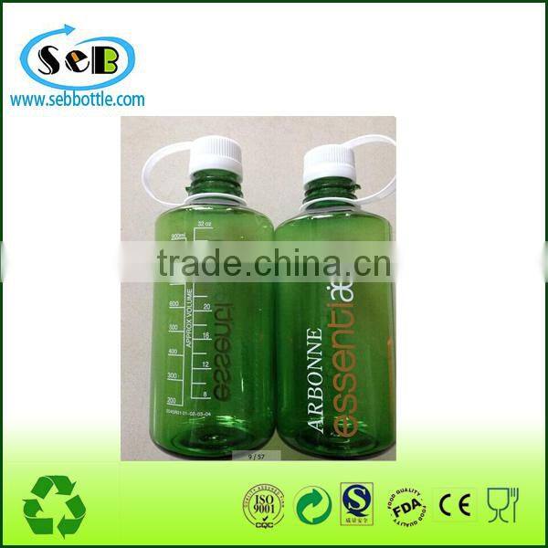 1000ml big volume Wide mouth plastic water bottle can add ice