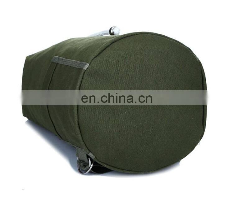 Canvas Duffel Cylinder Luggage Bag Travel Gym Backpack Bucket Backpack