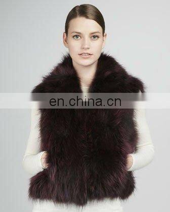 3146# Cropped Raccoon Dog Fur Vest
