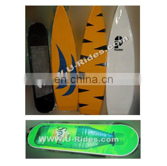 Exercise surfboard simulator rides inflatable game
