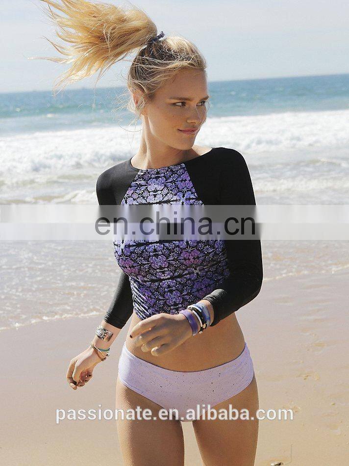 Custom women rash guard with cheap price
