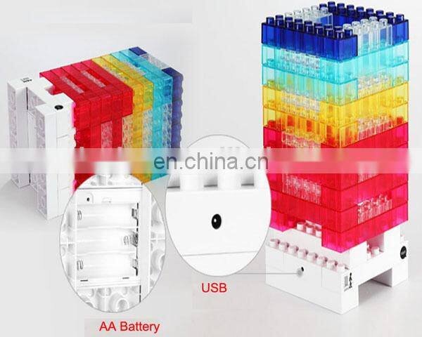 Glovion Creative 5V Safety DIY Toy Bricks Light Tetris light Building block Nightlight LED Light Constructible Desk Lamp