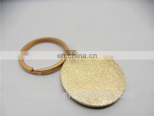 2014 TOP Quality Gold plating Die cast metal keychain for sales
