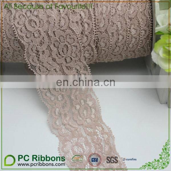 Stock 2" Trendy Elastic Embroidered Lace Trimming For underwear