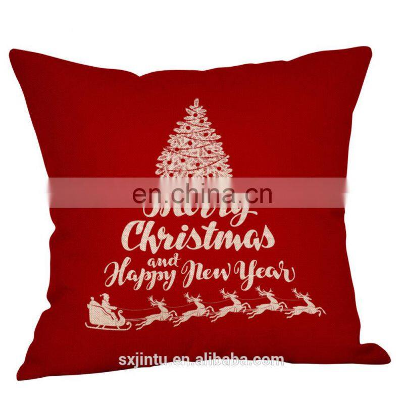 Household Decorative Christmas cotton linen Throw Pillow case cover For Sofa