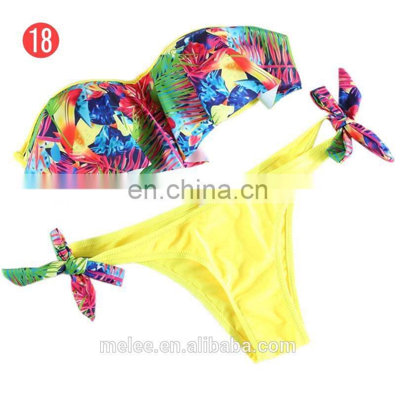 bikini Sexy Solid color Sling simple tie triangle Thong girl Beach Sun bath swimwear women swimsuit women biquini bikinis