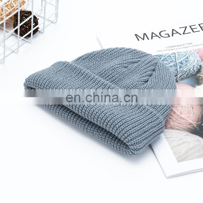 Adult Winter Warm Beanies Casual Short Thread Hip Hop Hat Men Beanie Female Girl Knitted Beanie Ribbed Skullcap Elastic Hats