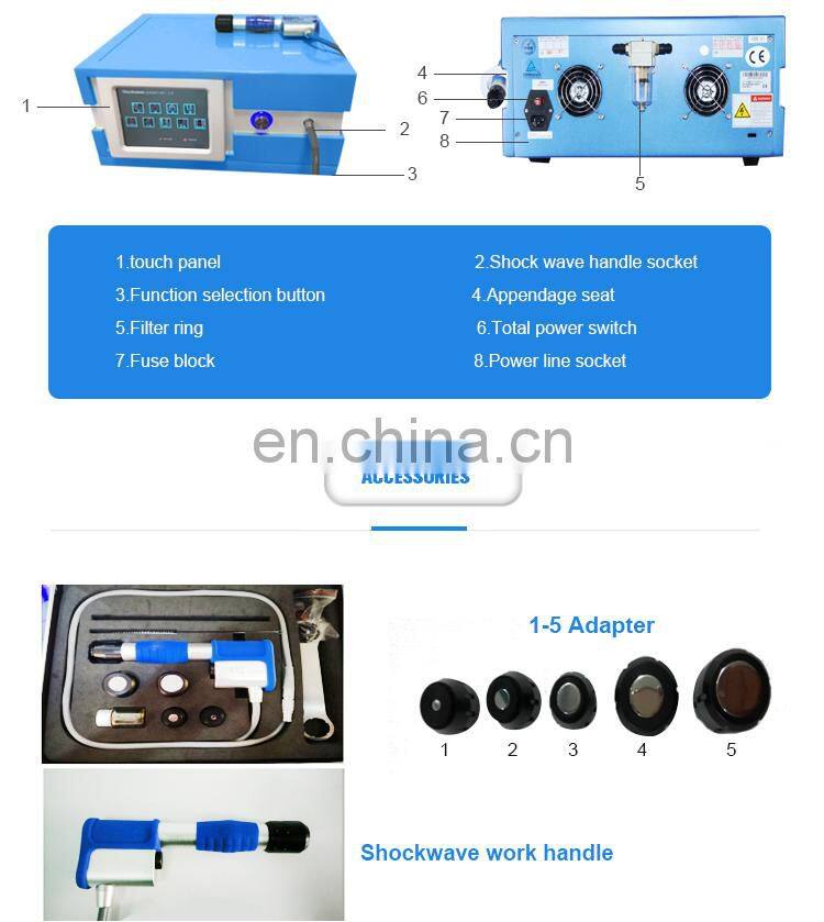 Home use fisioterapia extracorporeal shock wave therapy back pain relief equipment