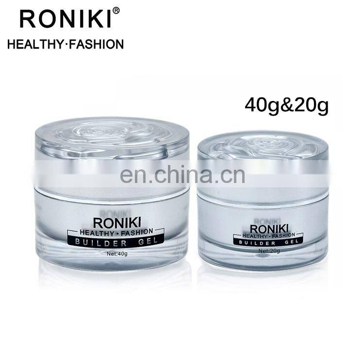 RONIKI 2019 Pink Nail Gel Polish Soak Off Jelly Builder Gel