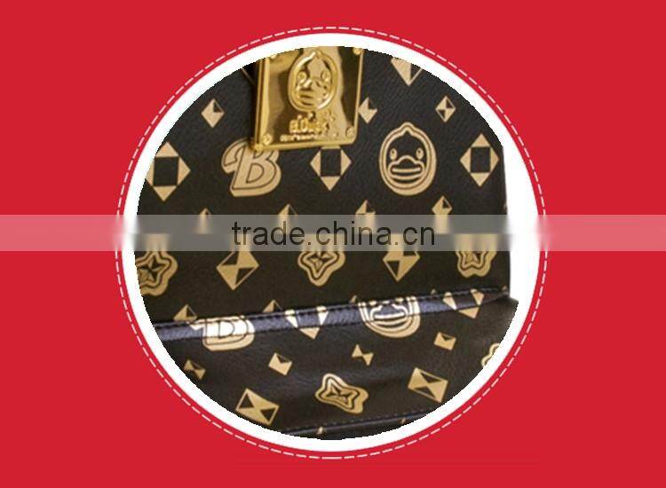 Fashionable custom design OEM pu leather backpacks