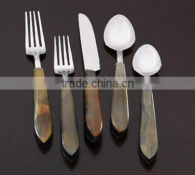 Silver Plated Brass Cutlery Set Of Spoon, Fork And Paster With Stand