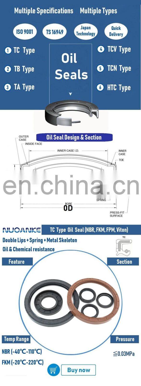 Professional Supplier Rubber Construction Machinery Parts Washing Machine Oil Seal For Wholesale