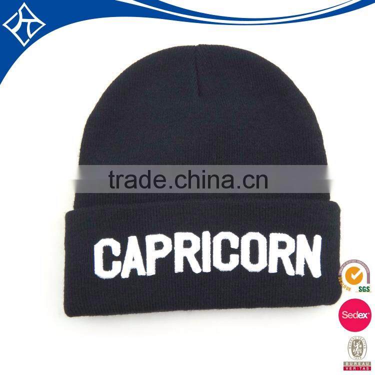 2016 new design winter warm acrylic knit hat beanie cap