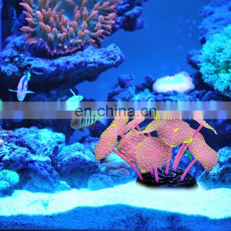 Sucker Coral Aquarium Artificial Silicone Plant With Ornament Water Landscape Decor Fish Tank Accessories