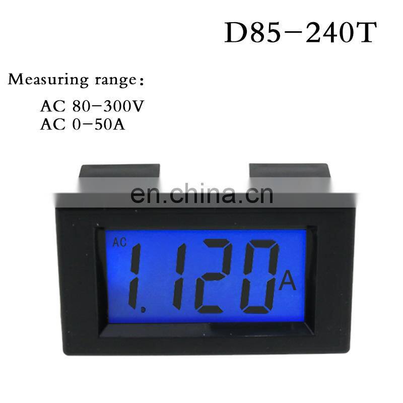 D85-240t liquid crystal ac ammeter AC100A direct ac digital display ammeter, LCD Digital Display Current Meter Ammeter