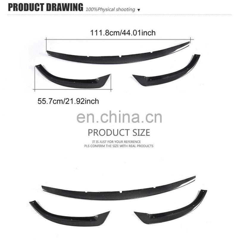 Carbon Fiber Front Bumper Lip for Mercedes-Benz E-Class C238 E200 E300 E500 Sport Coupe 2-Door 2017-2018
