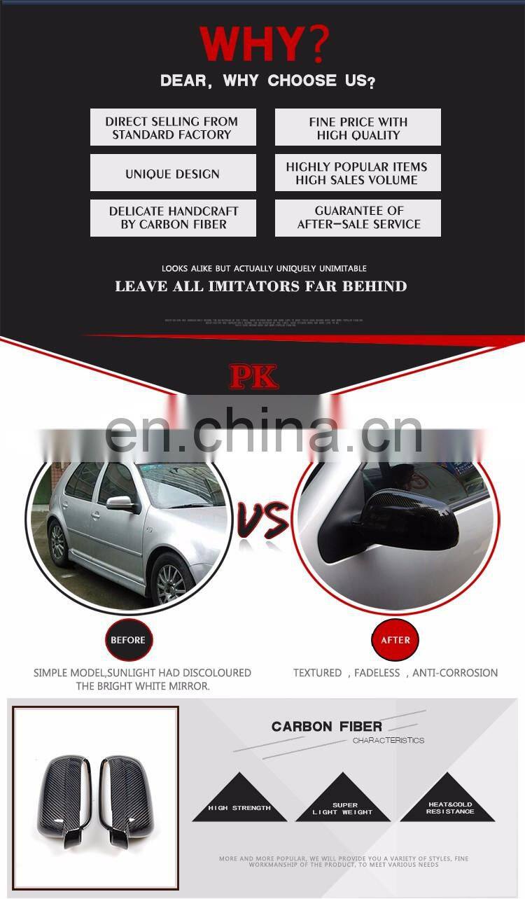 Replacement Carbon Fiber Mirror Cover for VW GOLF 4 IV MK4 97-03