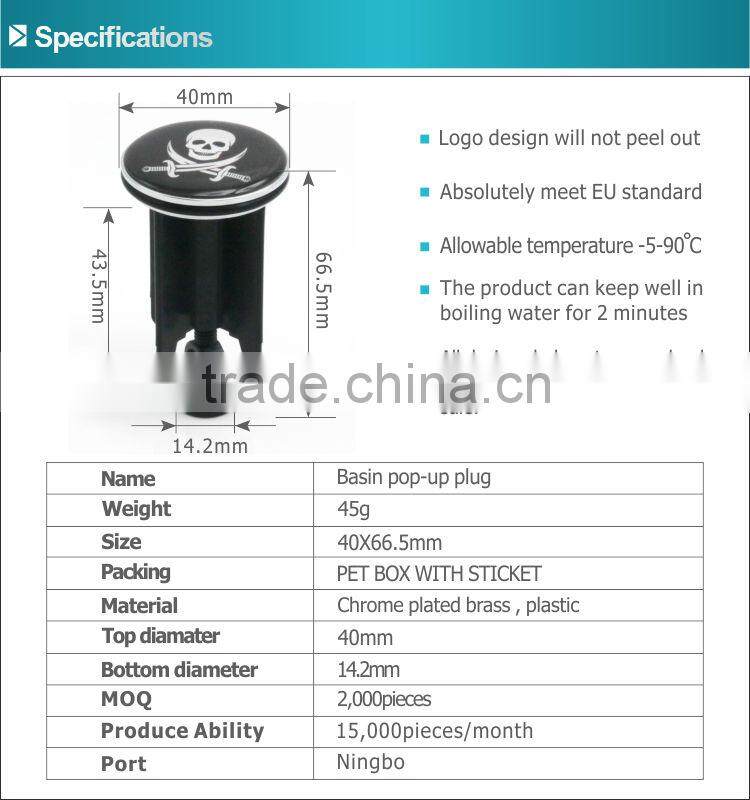 40mm small Design Bade Wannenstopsel for bathroom sink