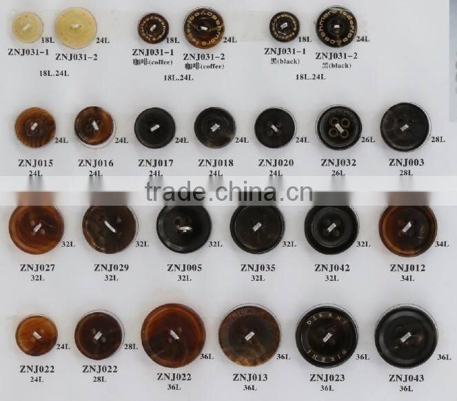 high end real black horn button for suit