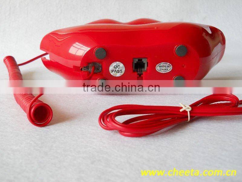 Cartoon telephone in lovely lip shape telephone
