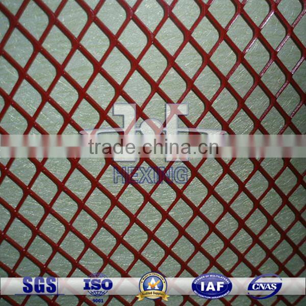 green PVC coated expanded metal plate diamond mesh