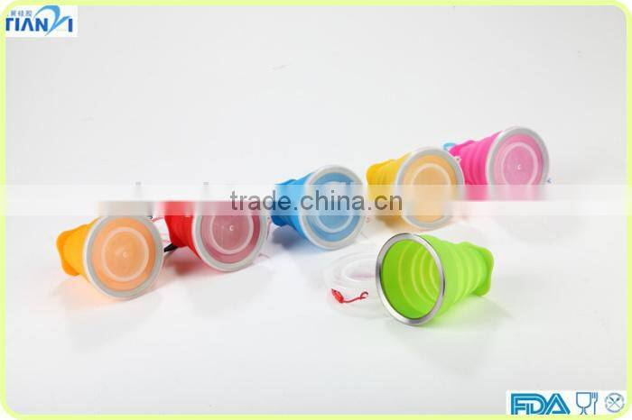 Promotional Travel Food Grade Silicone Foldable Cup