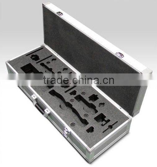 2015 Carrying Aluminum Gun Case Combination Double Sided Handgun Pistol Black 2 Lock Security