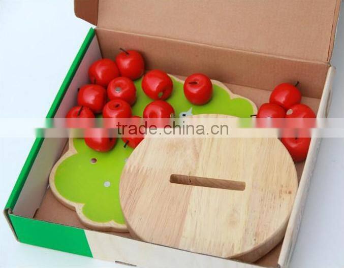 2016 Hot Sale Bead Toy High Quality Wood Apple Tree Wood Beads Toys For Children